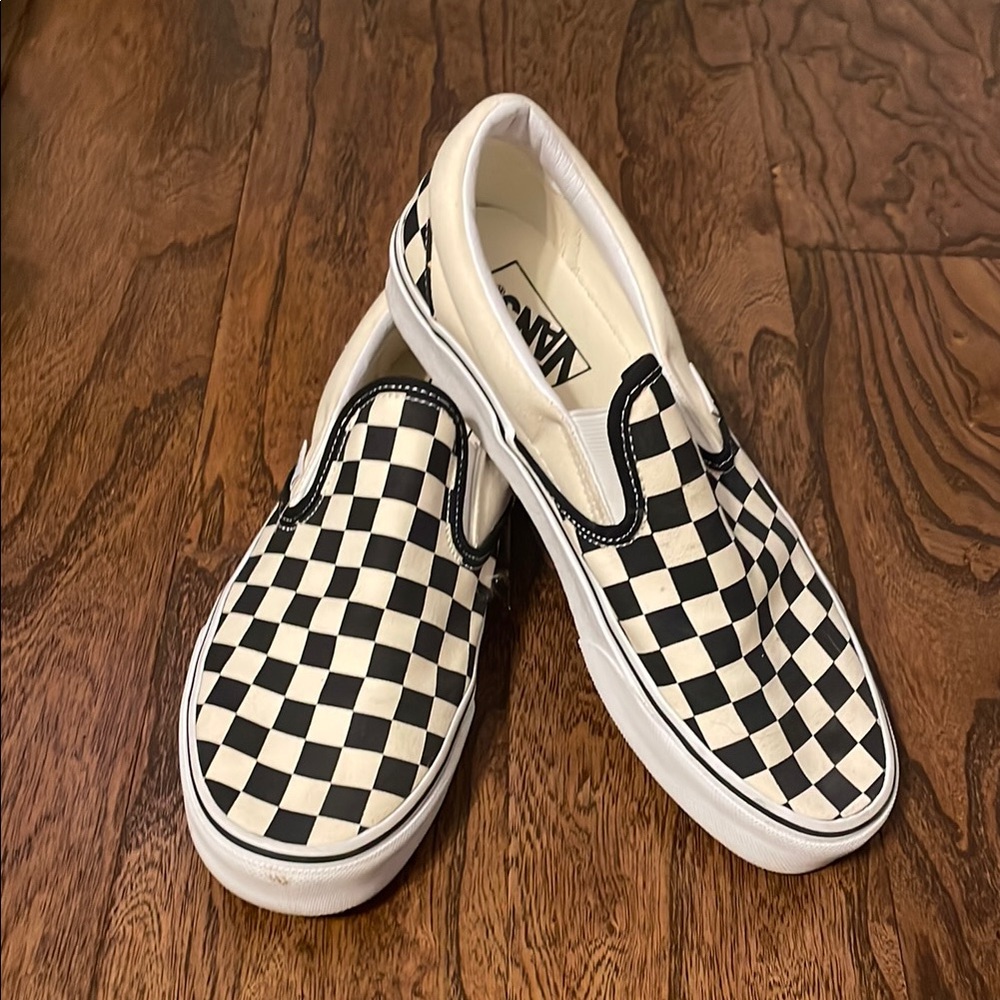 Vans Black and White Checkerboard Sneakers